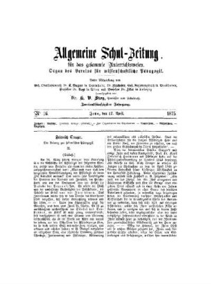 Friedrich Kreutzer. Ein Beitrag zur historischen Pädagogik : (Schluß)