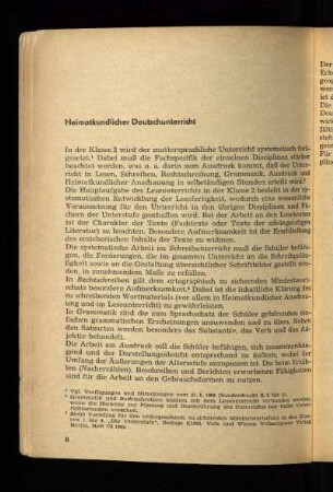 Heimatkundlicher Deutschunterricht