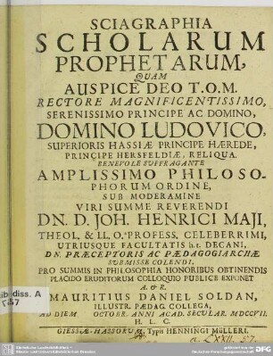 Sciagraphia Scholarum Prophetarum
