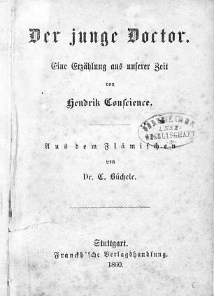 Der junge Doctor : eine Erzählung aus unserer Zeit
