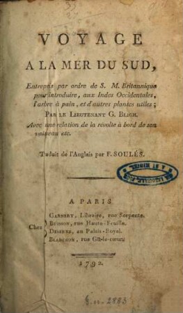 Voyage à la mer du Sud
