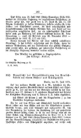 Baupflicht bei Vervollständigung der Baulichkeiten auf einem Küster- und Schulgehöft : [V. Elementarschulwesen]
