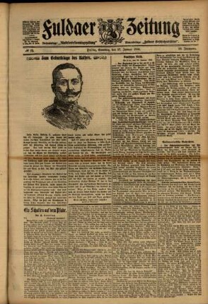Erste Ausgabe vom Samstag, den 27. Januar 1906.