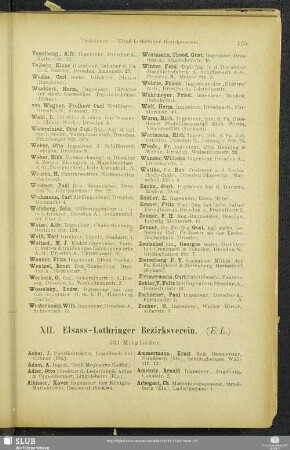 XII. Elsass-Lothringer Bezirksverein.