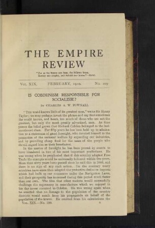 Is Cobdenism Responsible for Socialism?