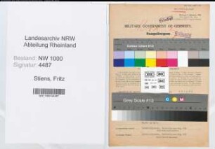 Entnazifizierung Fritz Stiens, geb. 09.09.1921 (Ingenieur)