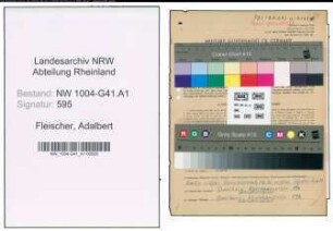 Entnazifizierung Adalbert Fleischer , geb. 08.11.1920 (Polizist)