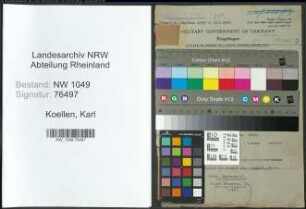 Entnazifizierung Karl Koellen , geb. 13.04.1899 (Schlosser)