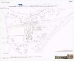 Verbindung von Universität und Bahnhof Potsdam-Griebnitzsee Schinkelwettbewerb 1995: Lageplan 1:1000, Schnitte 1:500, Situationsfotos