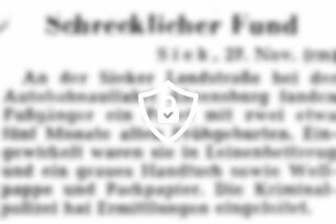 Schrecklicher Fund