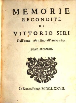 Memorie recondite, 2