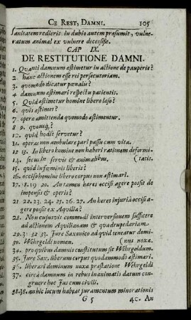 Cap. IX. De Restitutione Damni