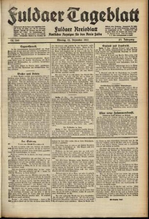 Ausgabe vom Montag, den 12. Dezember 1921.