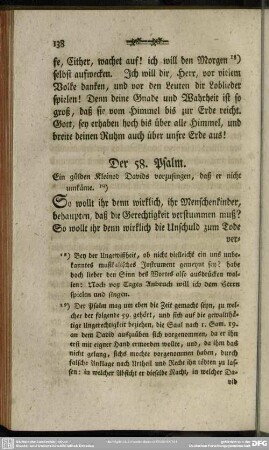 Der 58. Psalm. Ein gülden Kleinod Davids vorzusingen, daß er nicht umkäme