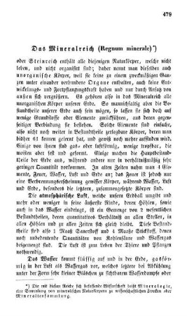 Das Mineralreich (Regnum minerale)