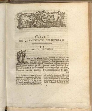 Caput I De Quantitate Delictorum.