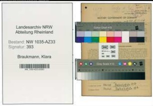 Entnazifizierung Klara Braukmann , geb. 06.10.1911 (Verkaeuferin)