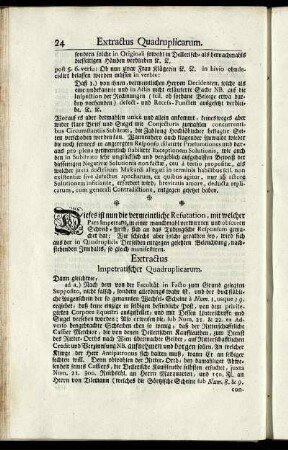Extractus Quadruplicarum.