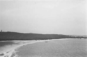 Küste des Kurischen Haffs : Panorama der Küste des Kurischen Haffs von der Wanderdüne aus gegen Nida.