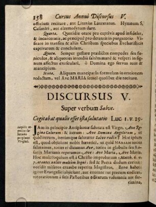 158-168, Discursus V