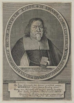 Bildnis des Iohannes Christophorus Wider