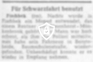 Für Schwarzfahrt benutzt