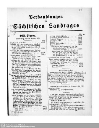 165. Sitzung