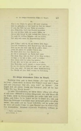 Die übrigen bedeutenderen Dichter der Neuzeit