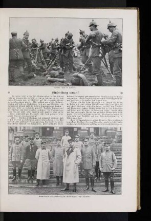 Generaloberst von Hindenburg mit seinem Stabe.