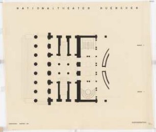 Nationaltheater, München: Innengestaltung: Grundriss Erdgeschoss 1:100