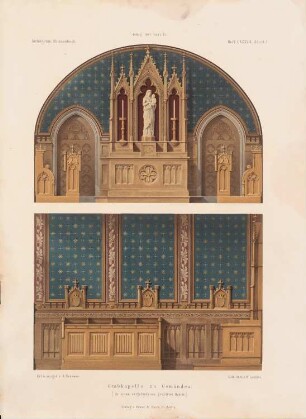 Grabkapelle, Gemünden (Main): Ansichten Details (aus: Architektonisches Skizzenbuch, H. 88/6, 1867)