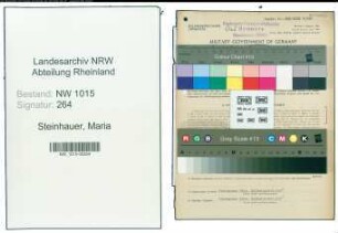 Entnazifizierung Maria Steinhauer , geb. 15.01.1907 (Kaufmann)