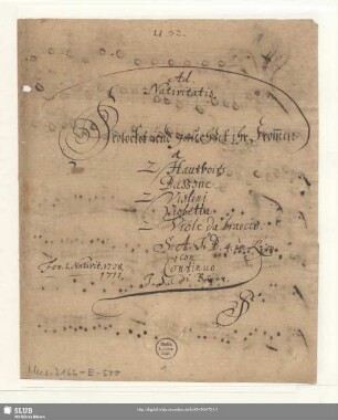 Frohlocket und jauchzet ihr Frommen - Mus.2166-E-500 : V (4), Coro, orch, bc