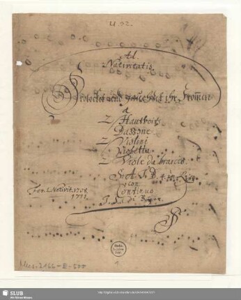 Frohlocket und jauchzet ihr Frommen - Mus.2166-E-500 : V (4), Coro, orch, bc