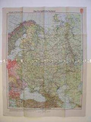 Geografische Karte des europäischen Teils der UdSSR