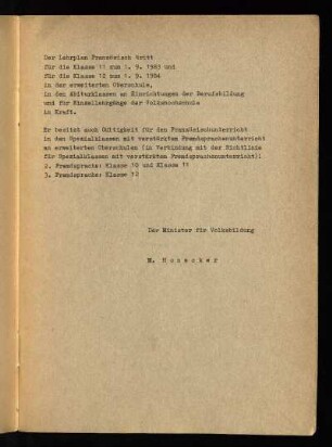 Der Lehrplan Französisch ...