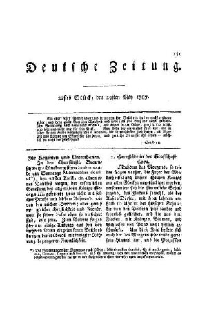 Für Regenten und und Unterthanen