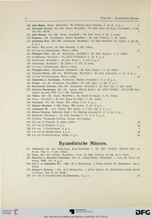 Byzantische Münzen (Nr. 261-266)