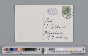 Postkarte an Ida Dehmel