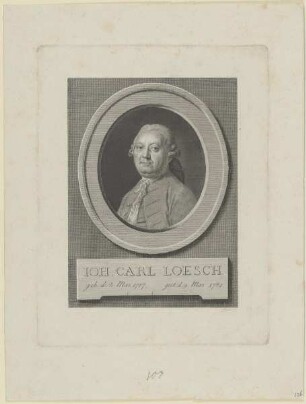 Bildnis des Ioh. Carl Loesch