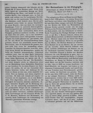 Diesterweg, F.; Heuser, J. P.; Fuchs,...: Erinnerungen an Johann Friedrich Wilberg. Essen: Bädeker 1847