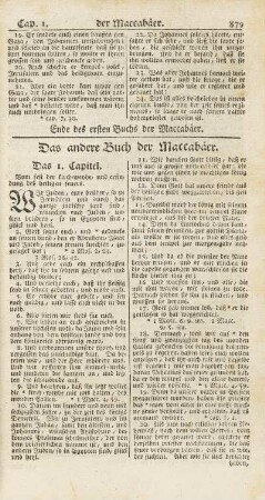 Das andere Buch der Maccabäer.