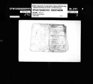Verzeichnis von Untertanen und Zugvieh aus Reicholzheim, Dörlesberg und Nassig