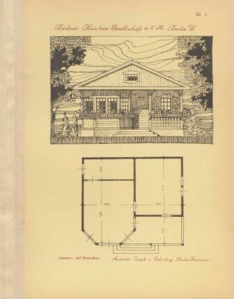 Sommer- und Ferienhaus [Zeichnung] ; [Grundriss]