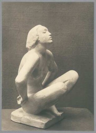 Kauernde, 1917, Gips