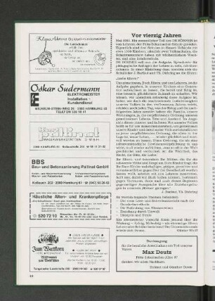 Vor vierzig Jahren