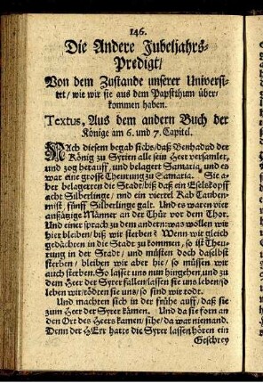 Die Anderer Jubeljahres-Predigt.
