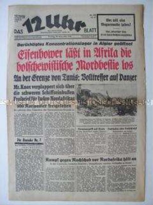 Berliner Tageszeitung "Das 12 Uhr Blatt" u.a. zum Kriegsgeschehen in Nordafrika