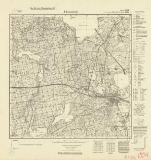 2396 (alte Nr.: 1004) Johannisburg, Meßtischblatt (4cm - Karte)