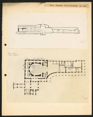 Schlosstheater Schönbrunn: Grundriss und Längsschnitt